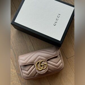 Gucci GG Marmont Super Mini (Dusty Rose)